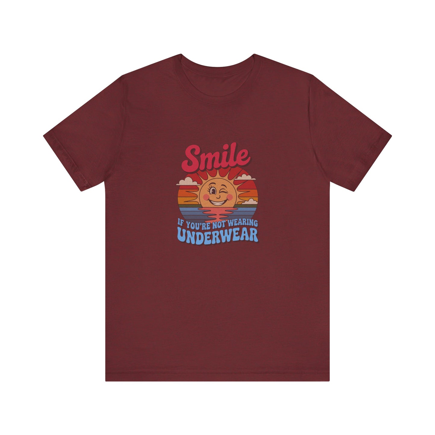 Smile If You’re Not Wearing Underwear — Retro Tee (Dark)