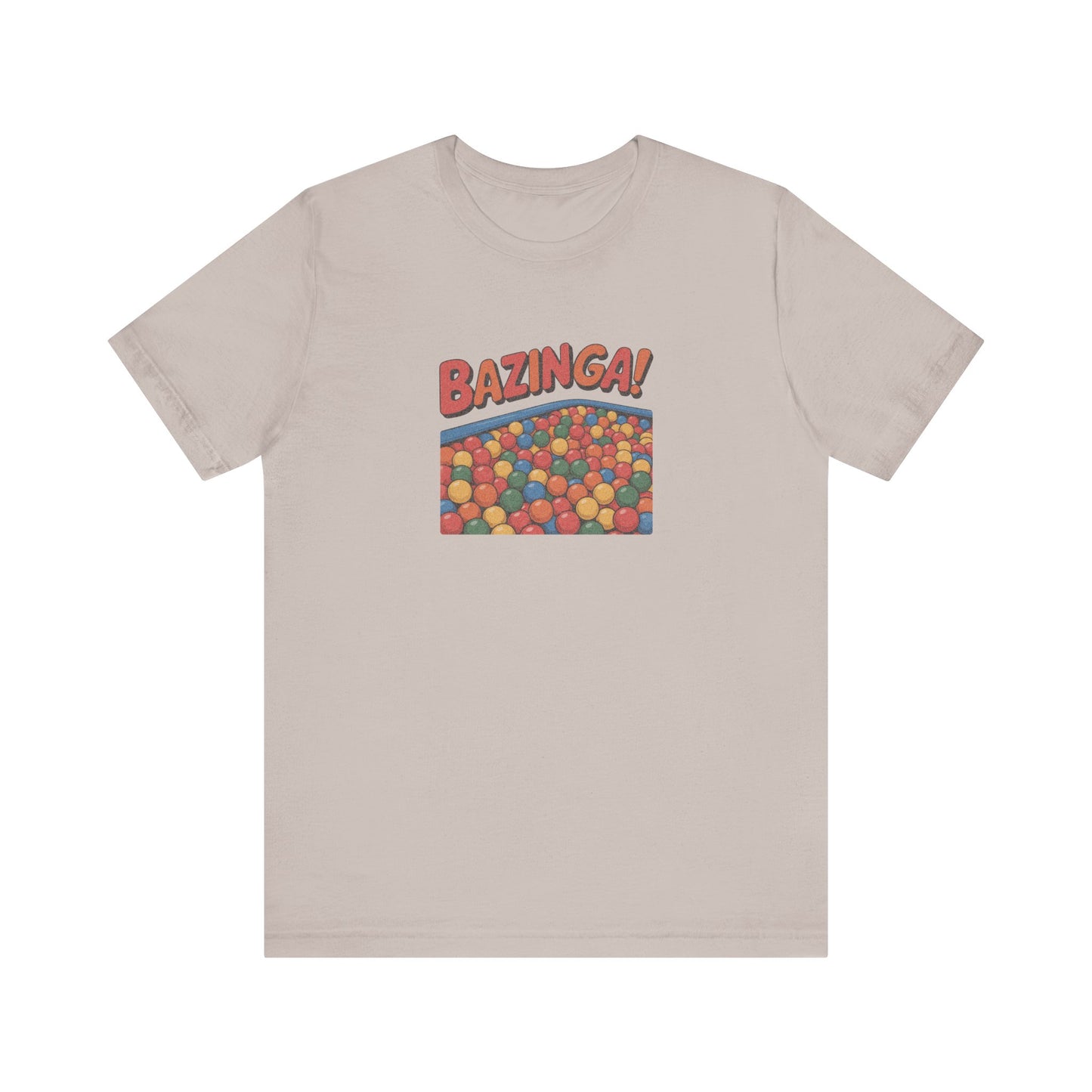 Bazinga! Ball Pit — Big Bang Theory Retro Tee (Light)