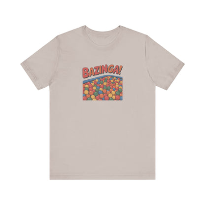 Bazinga! Ball Pit — Big Bang Theory Retro Tee (Light)
