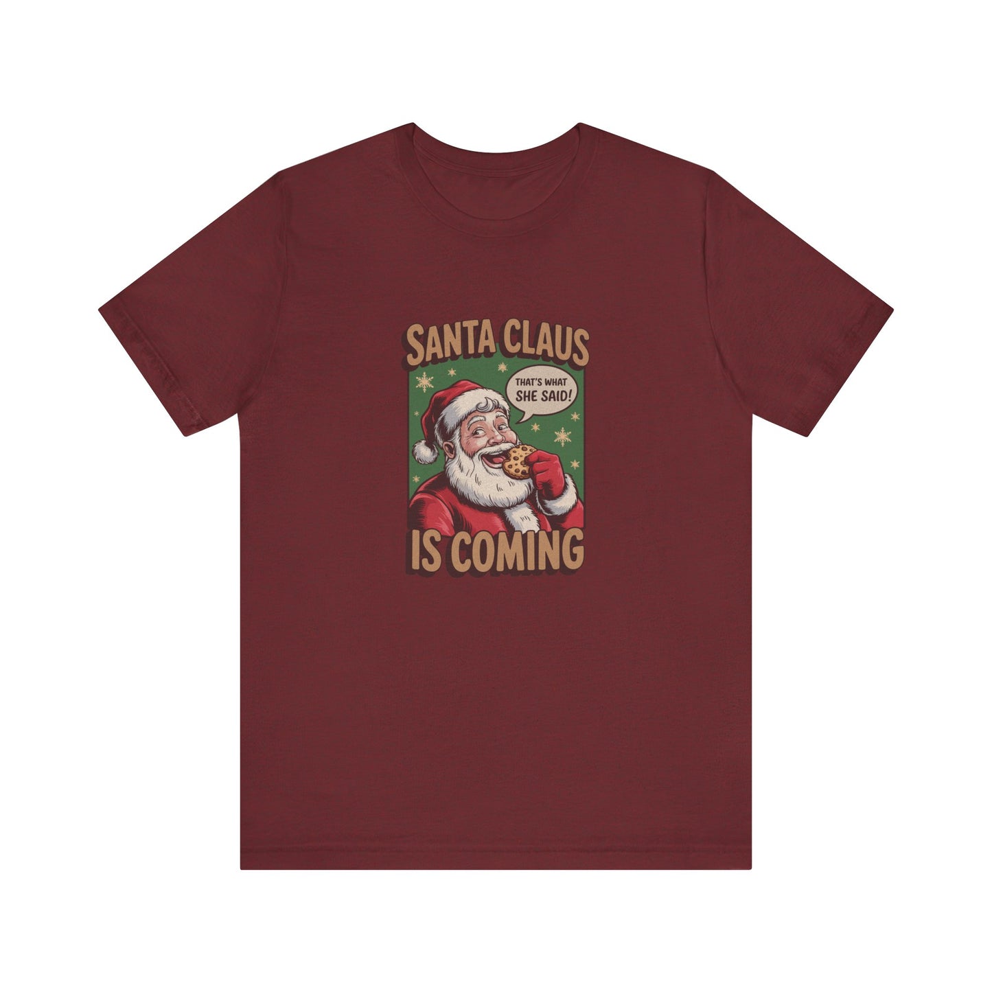 Santa Claus is Coming — Vintage Christmas Tee (Dark)