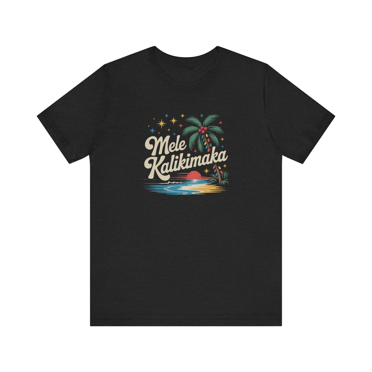 Mele Kalikimaka — Retro Hawaiian Christmas Tee (Dark)