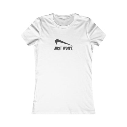 Just Won’t Athletic Parody — Retro Workout Women's Tee (Light)