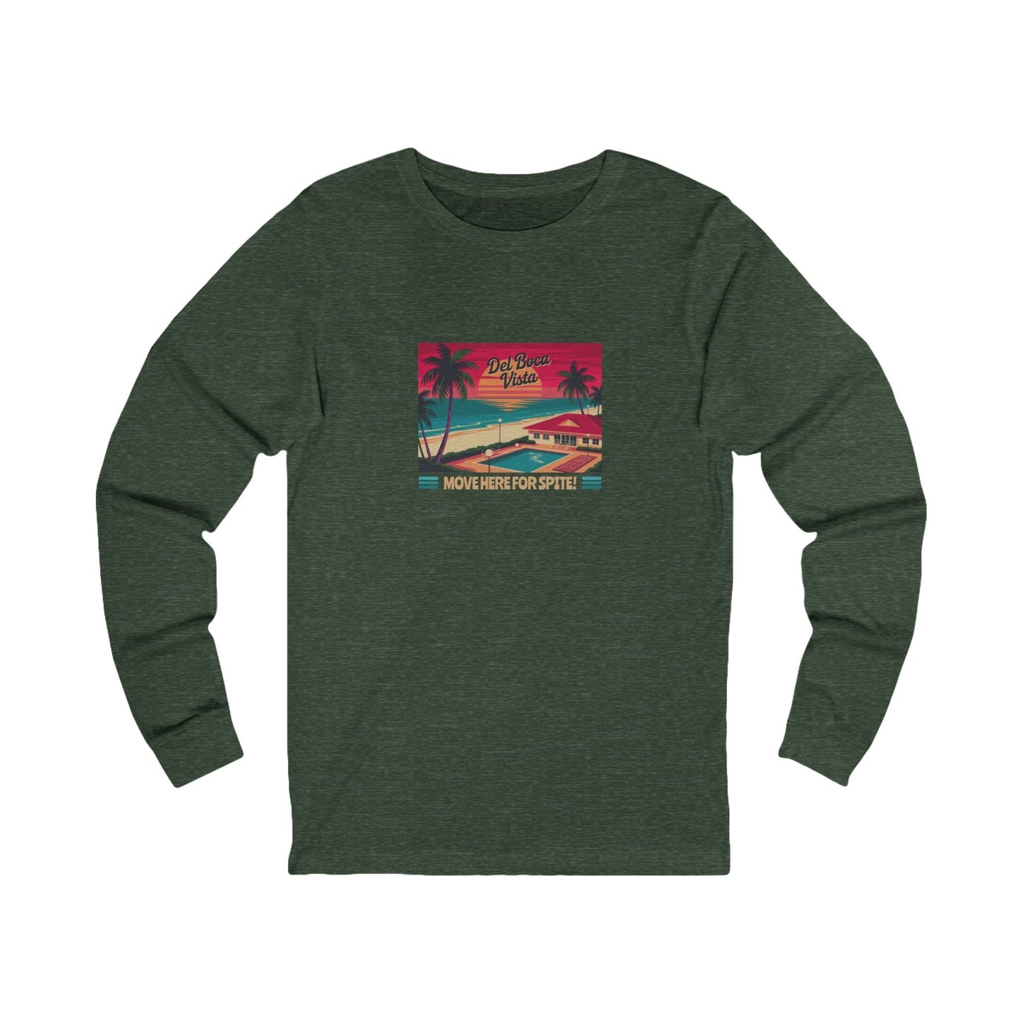Del Boca Vista (Move Here For Spite!) — Seinfeld Retro Long Sleeve (Dark)