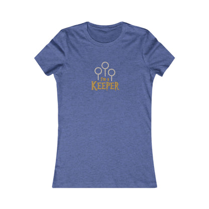 I’m a Keeper — Harry Potter Quidditch Retro Women's Tee (Dark)