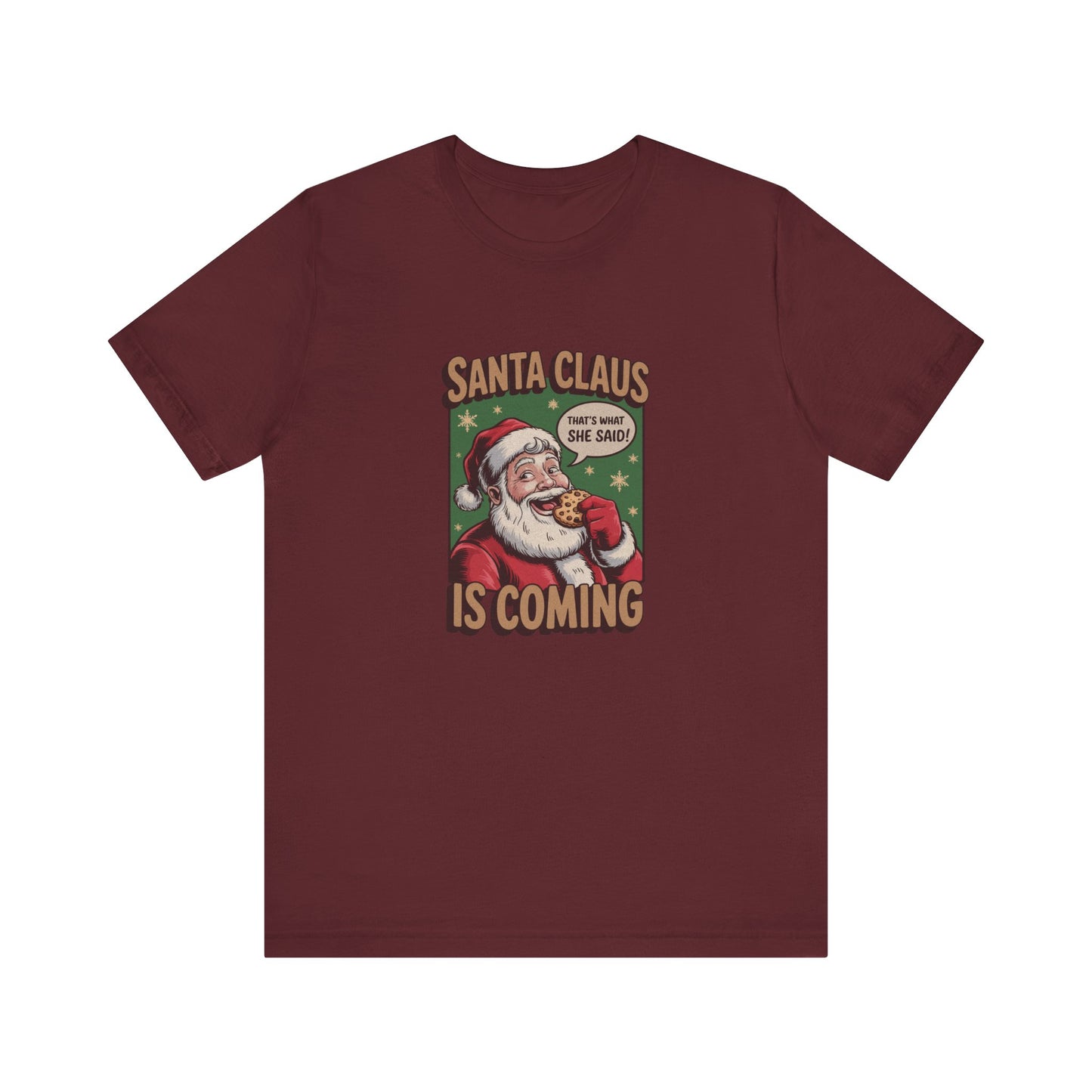 Santa Claus is Coming — Vintage Christmas Tee (Dark)