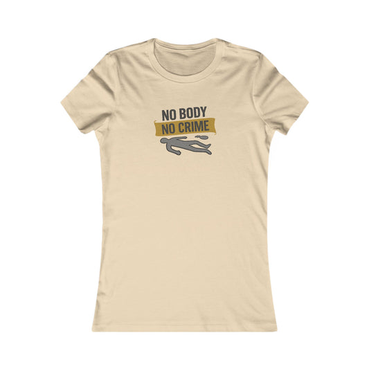 No Body, No Crime — Psych Crime Scene Retro Women's Tee (Light)