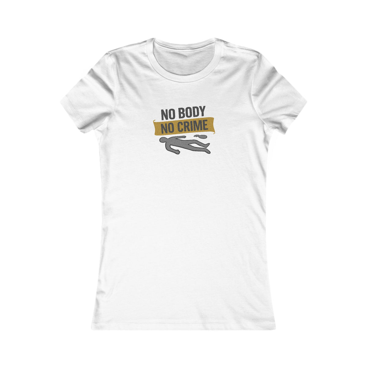 No Body, No Crime — Psych Crime Scene Retro Women's Tee (Light)