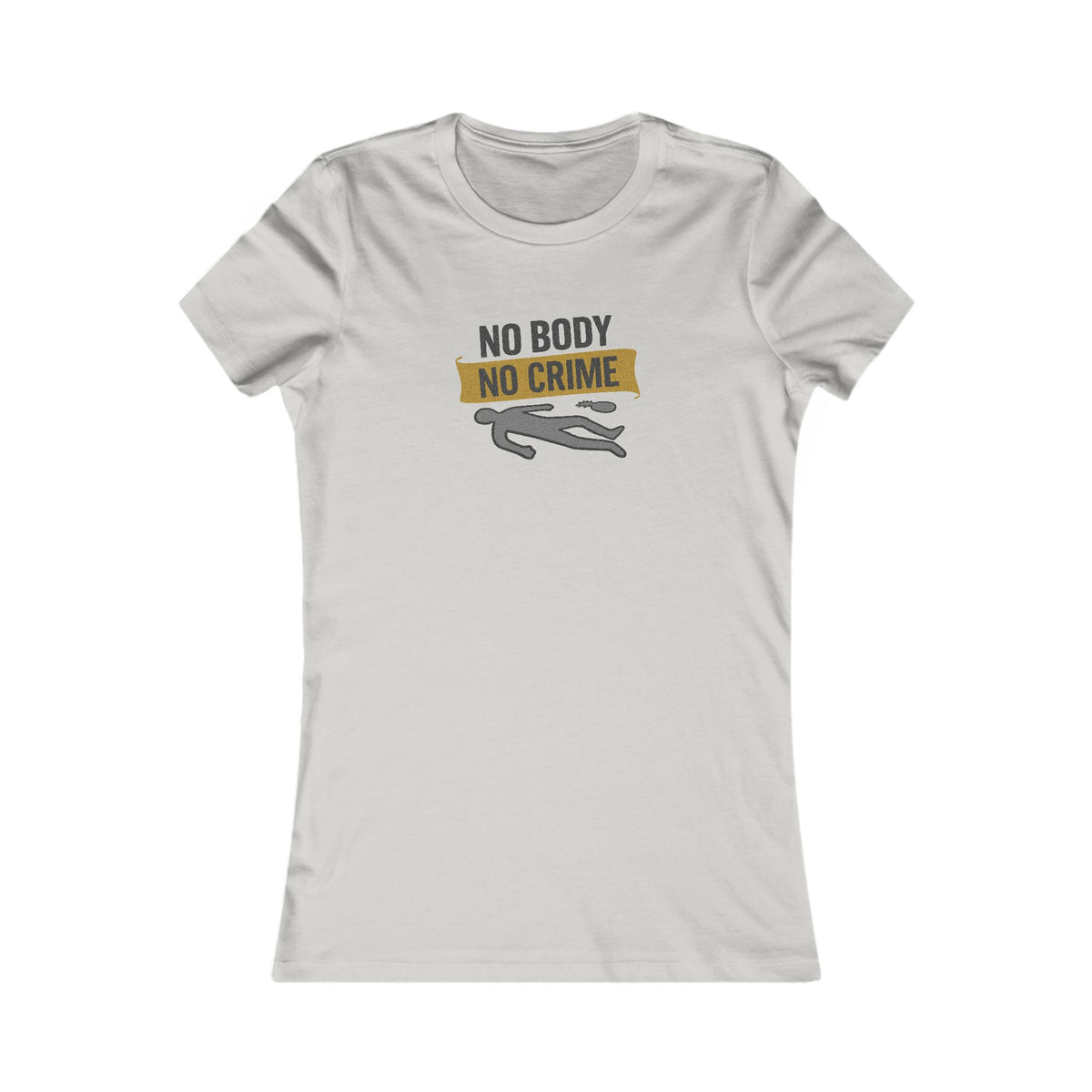 No Body, No Crime — Psych Crime Scene Retro Women's Tee (Light)