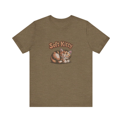 Soft Kitty Sick-Day Lullaby — Big Bang Theory Retro Tee (Light)