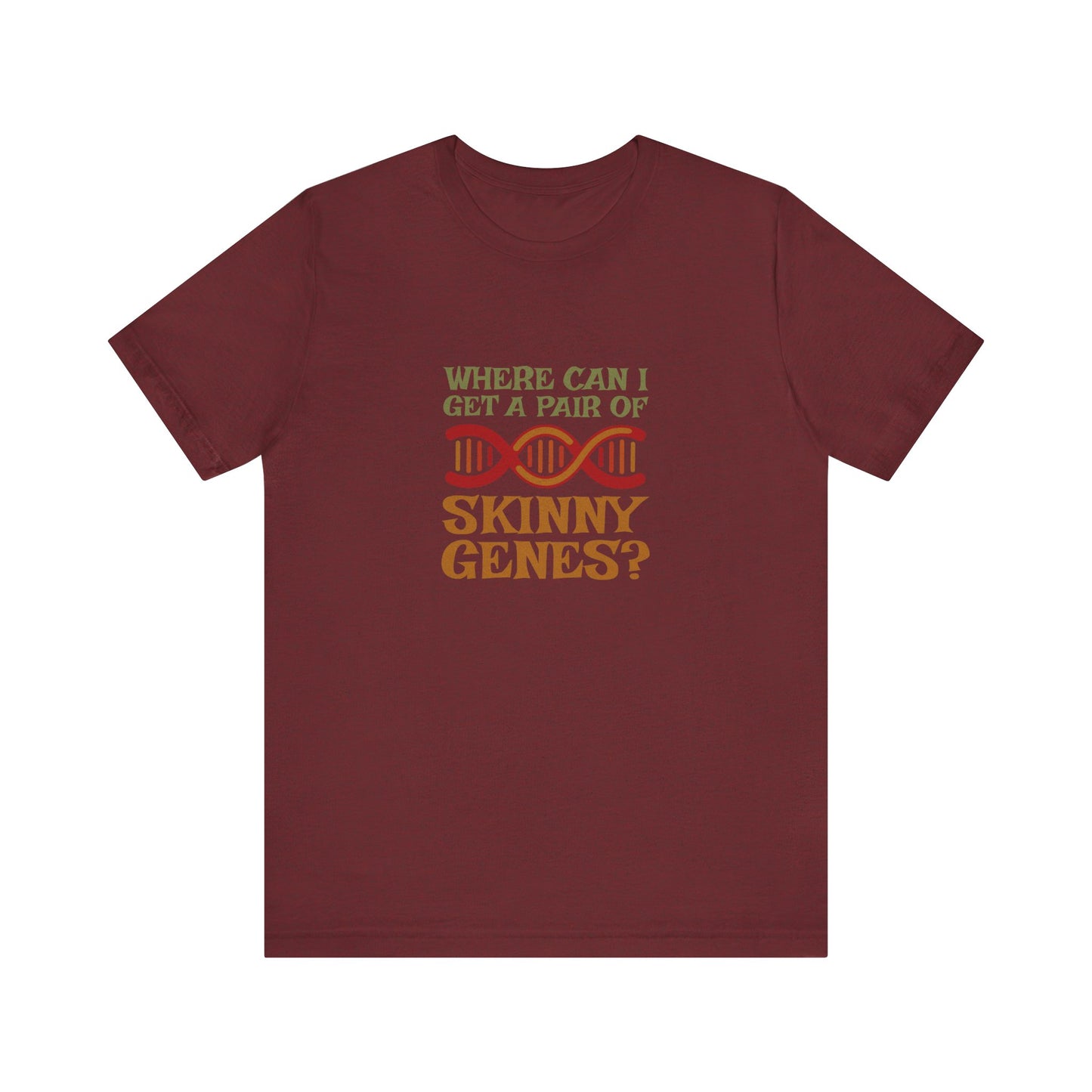 Pair of Skinny Genes (Colorful) — Retro Graphic Tee (Dark)