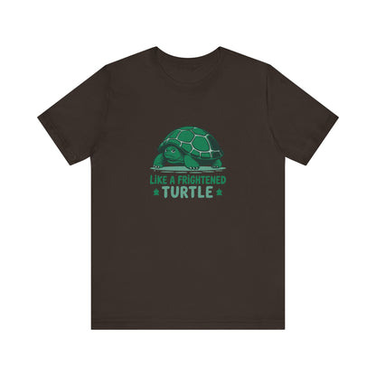Like a Frightened Turtle — George Costanza Shrinkage Retro Tee (Dark)