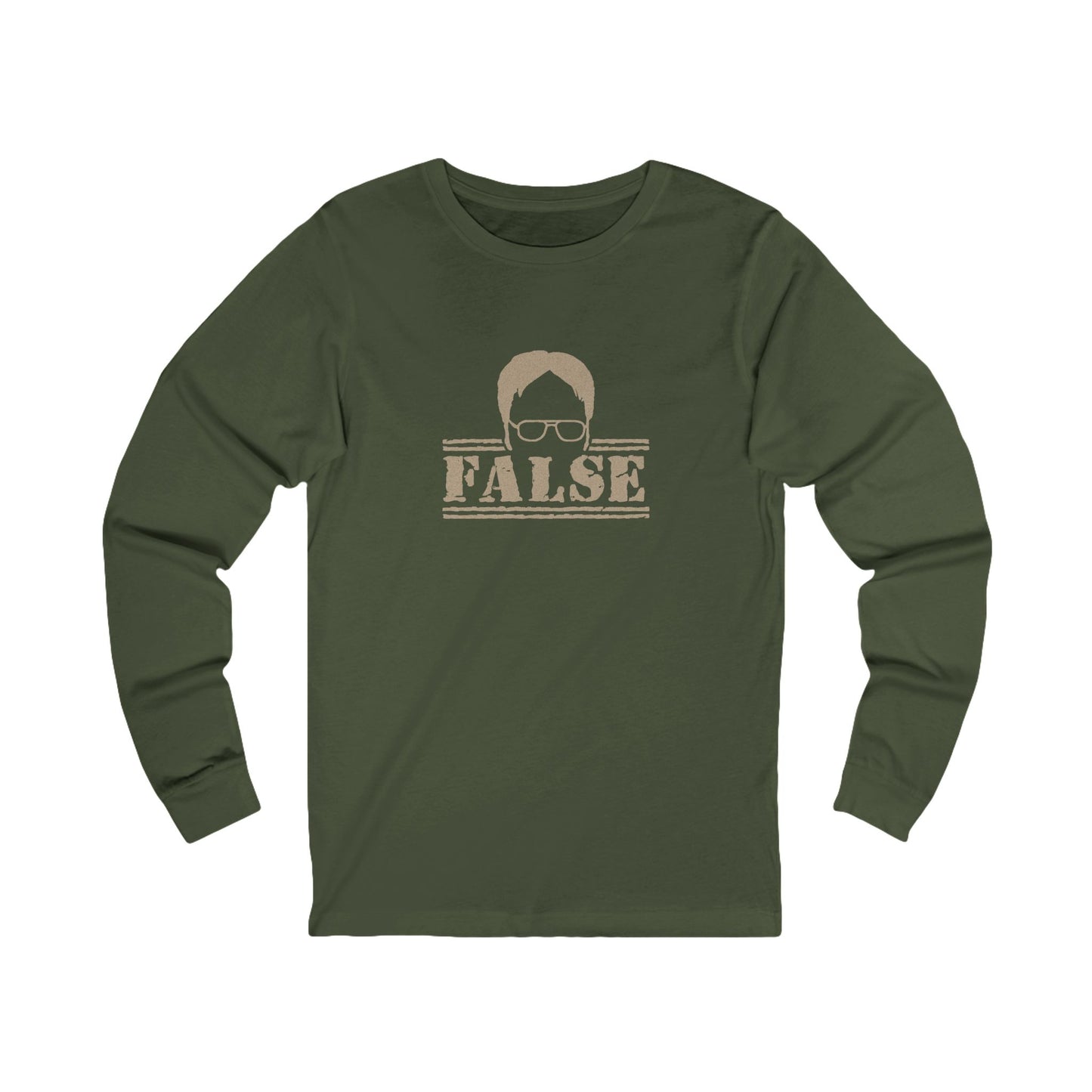 Dwight Schrute FALSE —  The Office-Inspired Long Sleeve (Dark)