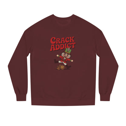 Crack Addict Nutcracker (Unhinged Remix) — Retro Sweatshirt (Dark)
