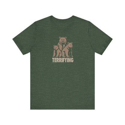 Bears Are Terrifying — Retro Silhouette Tee (Dark)