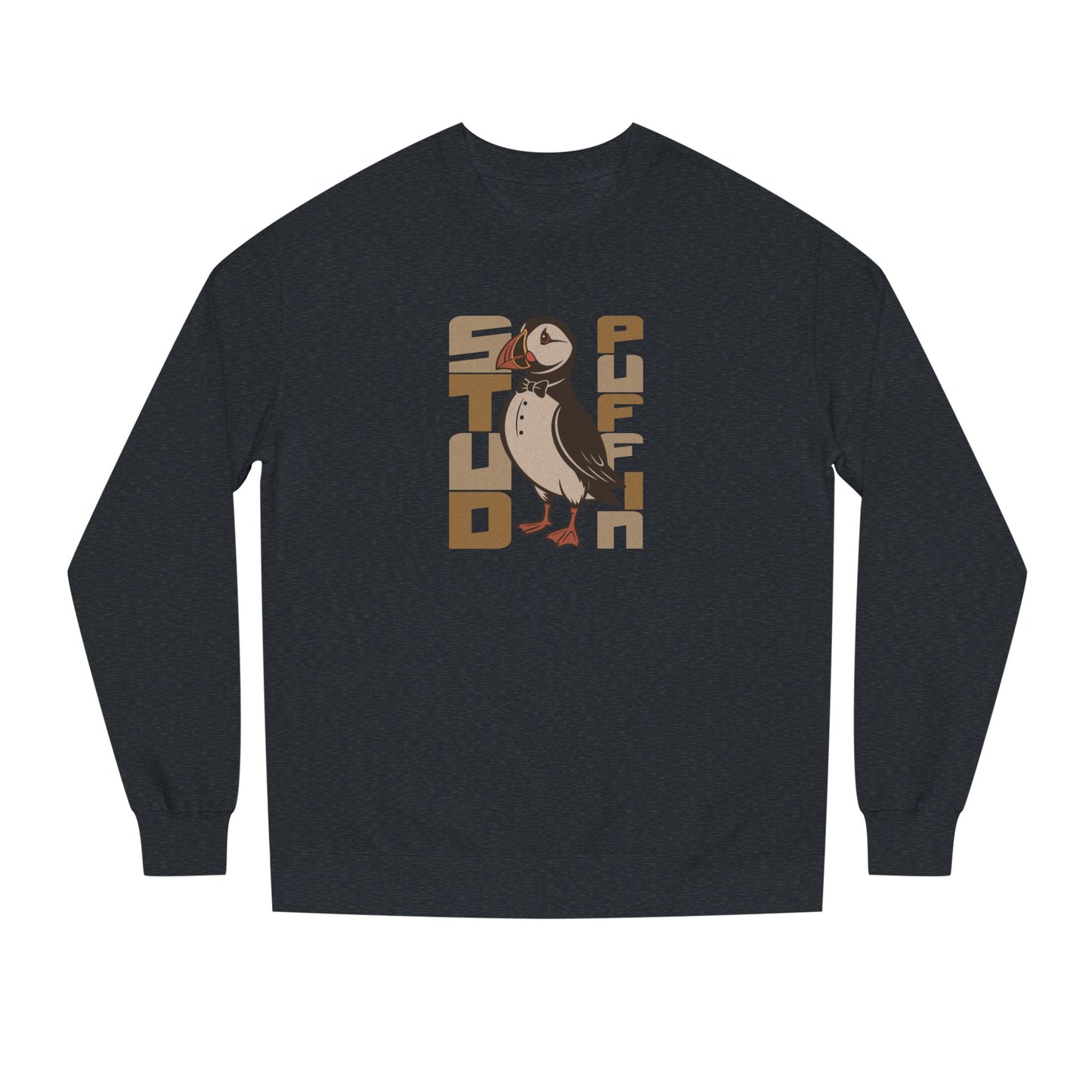 Stud Puffin, Licensed to Chill – Spy-Bird Retro Sweatshirt (Dark)