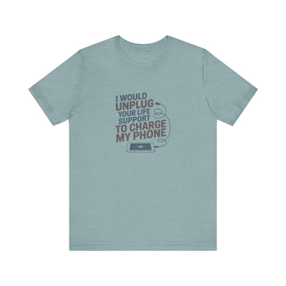 Your Life Support < Charging My Phone — Retro Tee (Light)