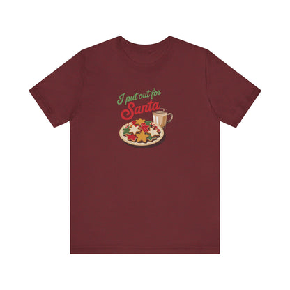 I Put Out for Santa — Retro Christmas Cookies Tee (Dark)
