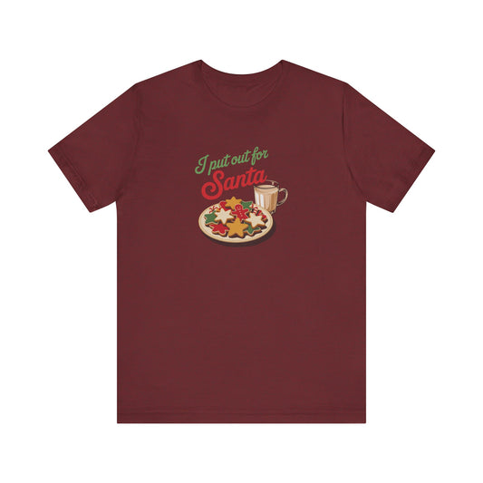 I Put Out for Santa — Retro Christmas Cookies Tee (Dark)