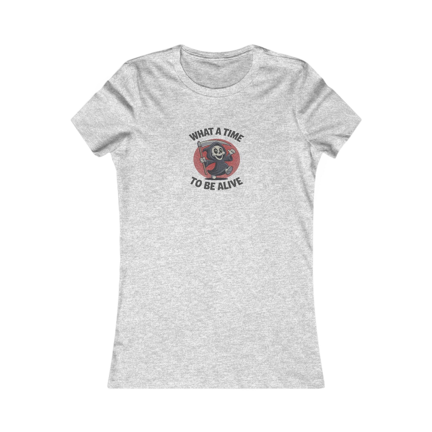 What a Time to Be Alive (Cute) — Lil Reaper Retro Women's Tee (Light)