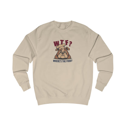 WTF? Where’s the Food? — Bulldog Chef Sweatshirt (Light)