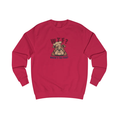 WTF? Where’s the Food? — Bulldog Chef Sweatshirt (Light)