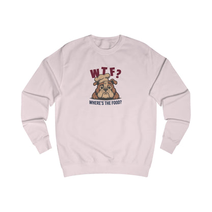 WTF? Where’s the Food? — Bulldog Chef Sweatshirt (Light)