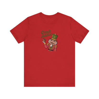 Crack Addict Nutcracker — Vintage Christmas Retro Tee (Light)