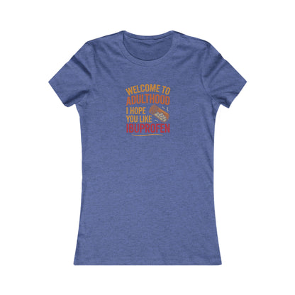 Welcome to Adulthood (Ibuprofen) — Retro Graphic Women's Tee (Dark)