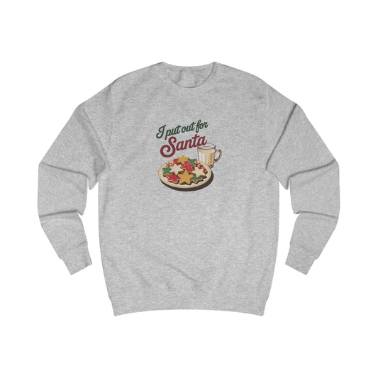 I Put Out for Santa — Retro Christmas Cookies Sweatshirt (Light)