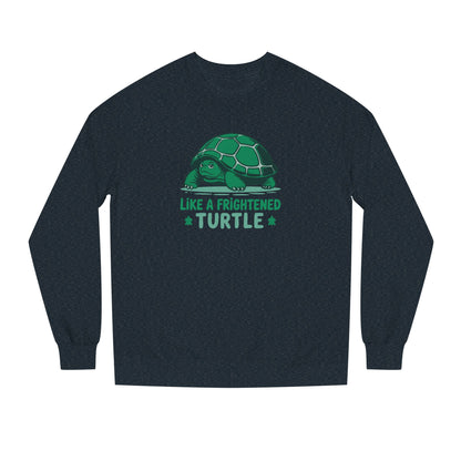 Like a Frightened Turtle — George Costanza Shrinkage Retro Sweatshirt (Dark)
