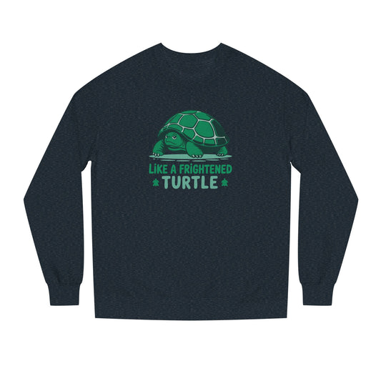 Like a Frightened Turtle — George Costanza Shrinkage Retro Sweatshirt (Dark)