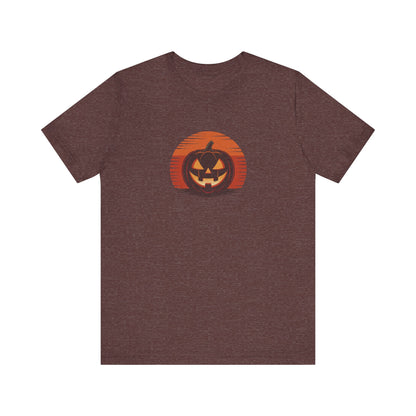 Retro Jack: Sliced Sunset — Halloween Sunset Tee (Dark)