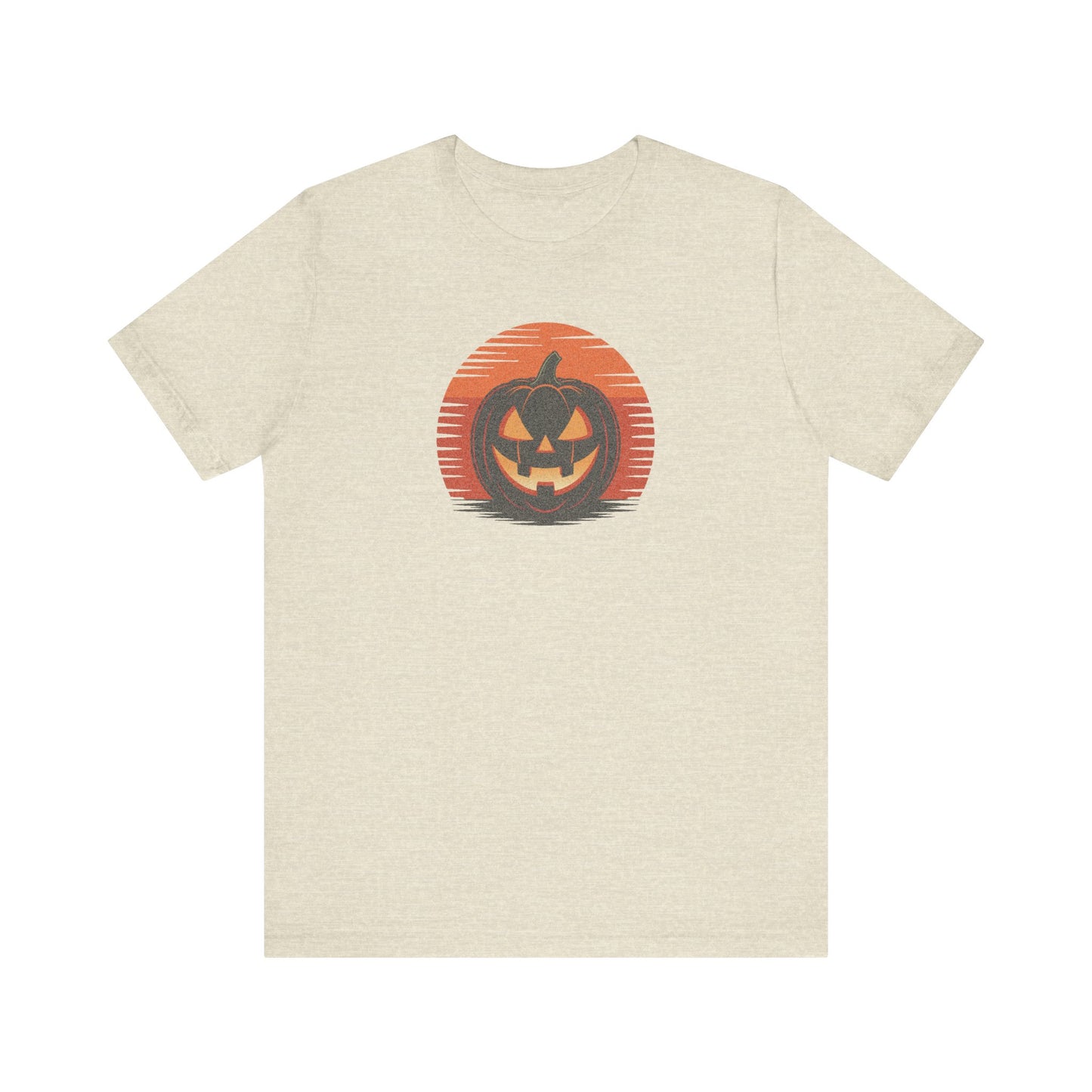Retro Jack: Sliced Sunset — Halloween Sunset Tee (Light)