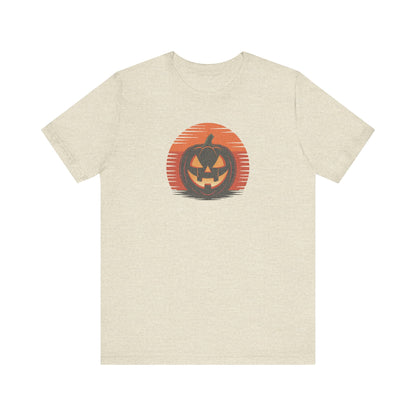 Retro Jack: Sliced Sunset — Halloween Sunset Tee (Light)