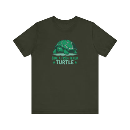 Like a Frightened Turtle — George Costanza Shrinkage Retro Tee (Dark)