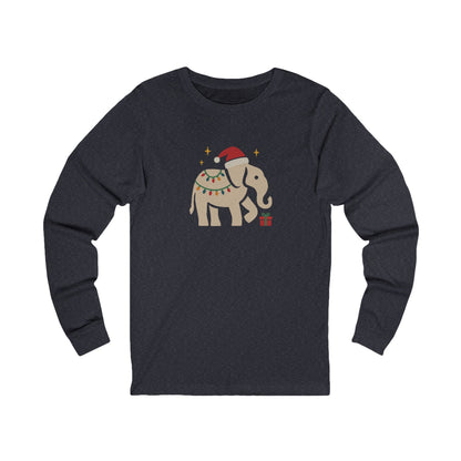 White Elephant Season — Retro Christmas Graphic Long Sleeve (Dark)