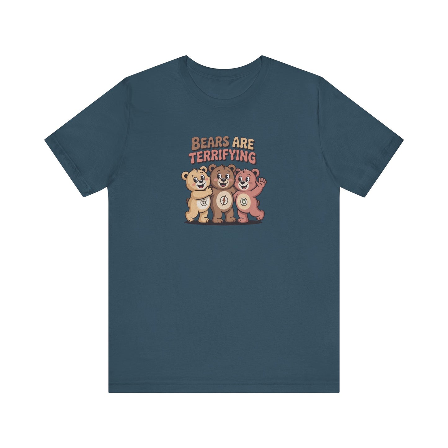 Bears Are Terrifying (Cute Remix) — Retro Tee (Dark)