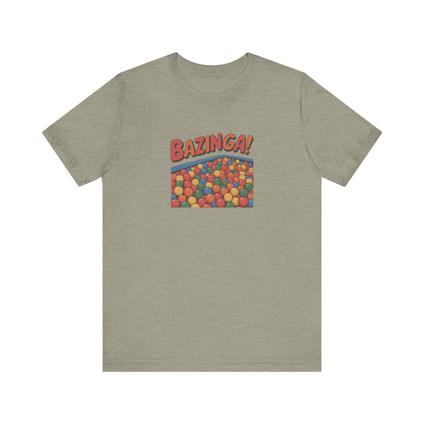 Bazinga! Ball Pit — Big Bang Theory Retro Tee (Light)