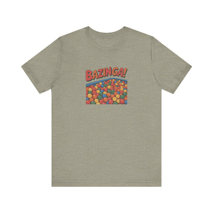 Bazinga! Ball Pit — Big Bang Theory Retro Tee (Light)