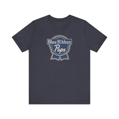 Blue Ribbon Pops Shirt — Funny Dad Gift, Retro Beer Dad Tee