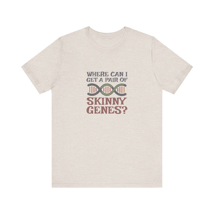 Pair of Skinny Genes (Colorful) — Retro Graphic Tee (Light)