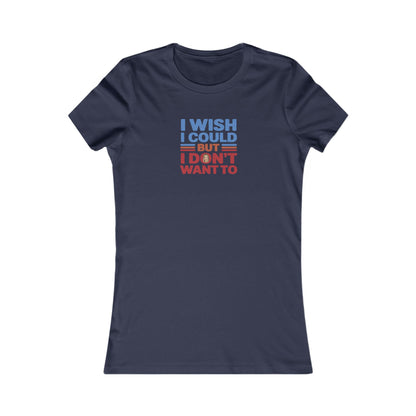I Wish I Could, But I Don't Want To — Phoebe Buffay Retro Women's Tee (Dark)