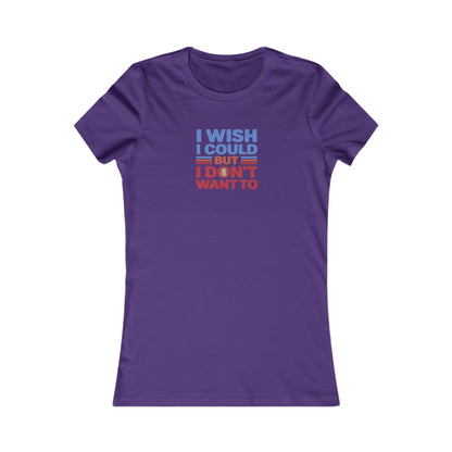 I Wish I Could, But I Don't Want To — Phoebe Buffay Retro Women's Tee (Dark)