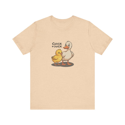 The Chick and the Duck — Friends Retro Tee (Light)