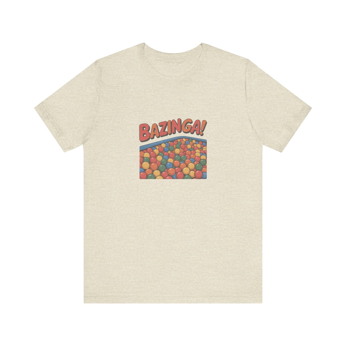 Bazinga! Ball Pit — Big Bang Theory Retro Tee (Light)