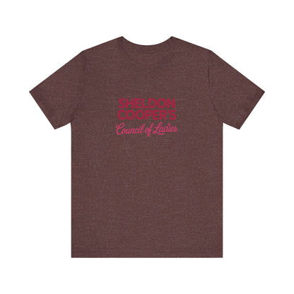 Sheldon Cooper’s Council of Ladies — TBBT Retro Tee (Dark)