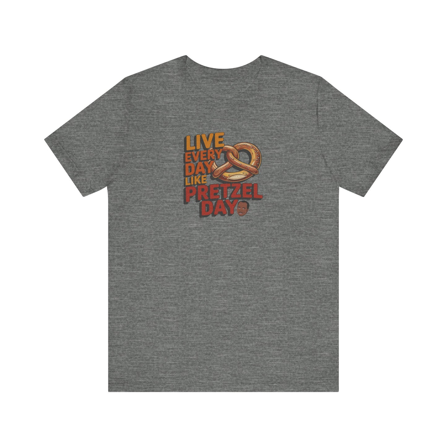 Live Every Day Like Pretzel Day — Stanley Hudson Retro Tee (Light)