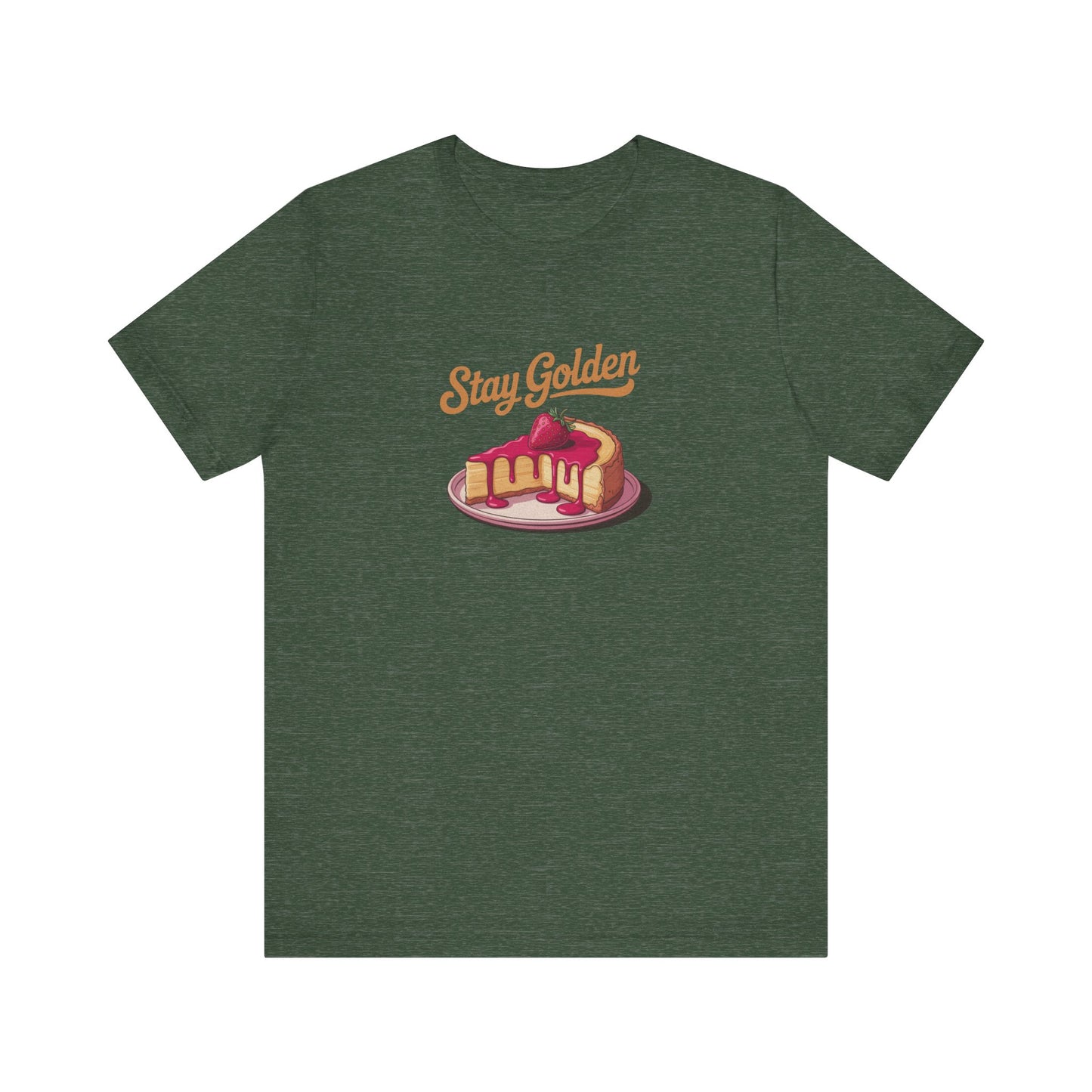 Stay Golden — Retro Cheesecake Graphic Tee (Dark)