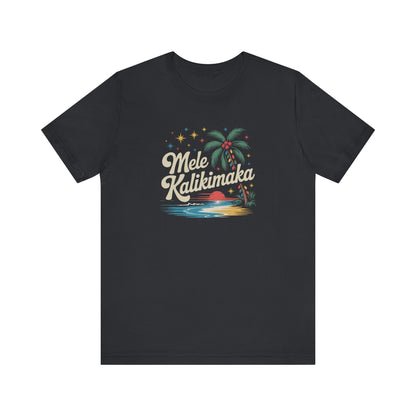 Mele Kalikimaka — Retro Hawaiian Christmas Tee (Dark)