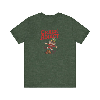 Crack Addict Nutcracker (Unhinged Remix) — Retro Tee (Dark)